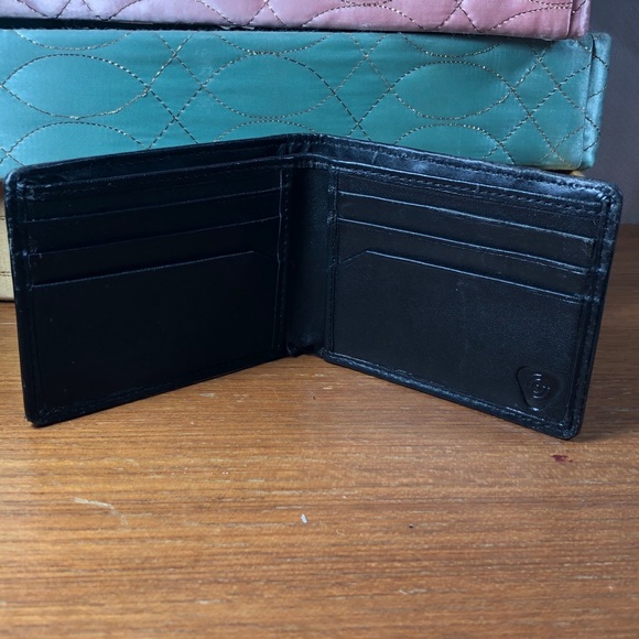 REI RFID Bi-fold Ballit Leather Trim Wallet Black - Picture 3 of 8